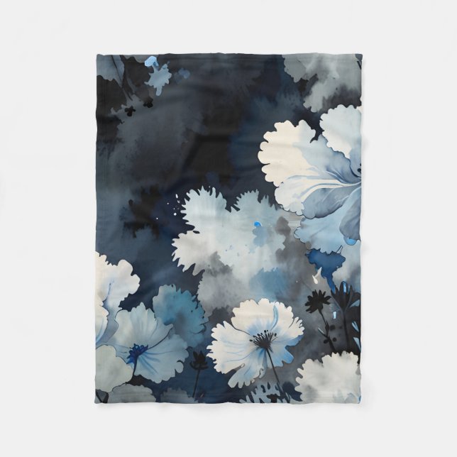 Couverture Polaire Petals d'Indigo (Devant)