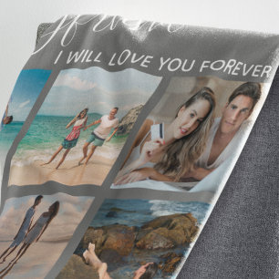 Couverture Polaire Petit ami Je Vous Aimerai Collage Photo