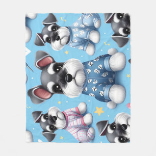 Couverture Polaire Petit Chien De Schnauzer Motif Animal
