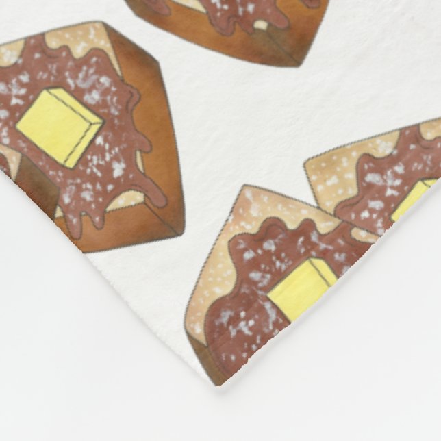 Couverture Polaire Petit déjeuner Français Beurre de pain et sirop Pe (Coin)