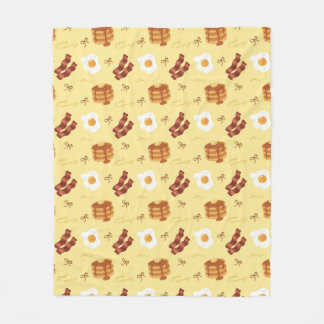Couverture Polaire Petit déjeuner Thème Bacon Œufs Crêpes Motif