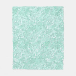 Couverture Polaire Petit motif en soie moirée vert menthe