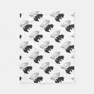 Couverture Polaire Petit ours Ours Silhouette Main