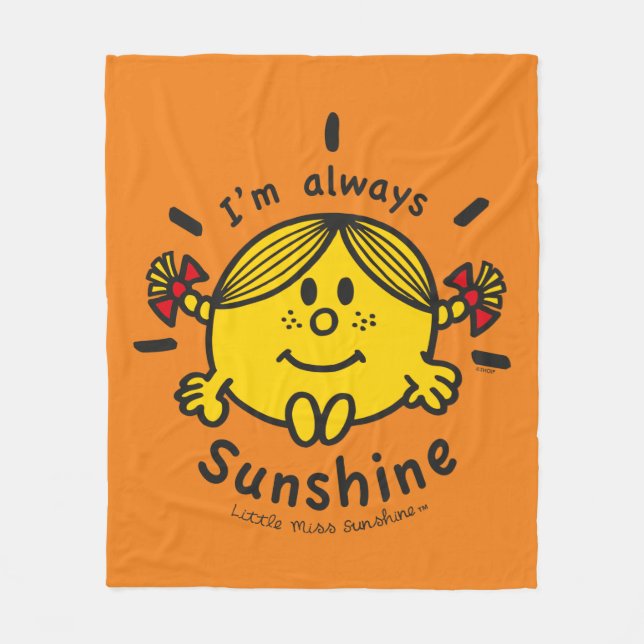 Couverture Polaire Petite Mlle Sunshine | je suis toujours soleil (Devant)