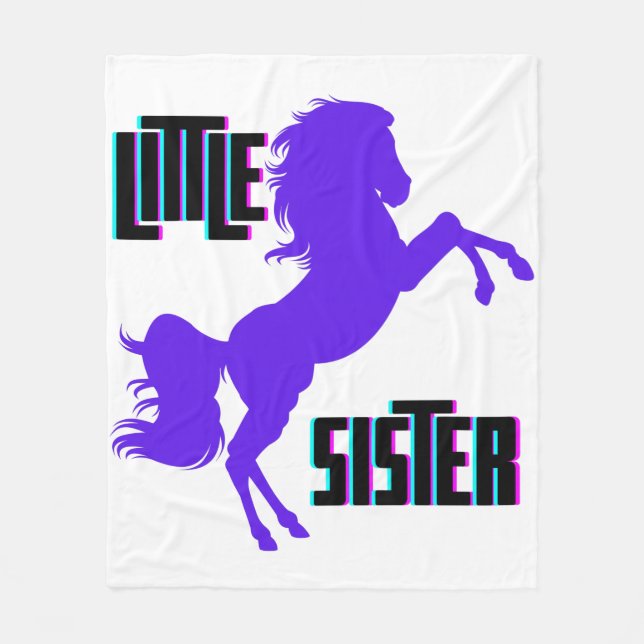 Couverture Polaire Petite soeur Pony pourpre (Devant)