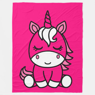 Couverture Polaire Petites filles Unicorn Pony
