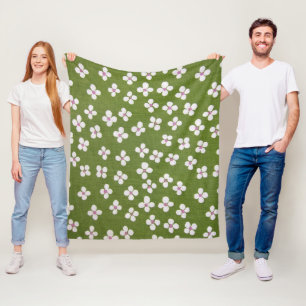 Couverture Polaire Petites fleurs, design japonais