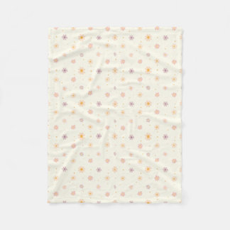 Couverture Polaire Petites Fleurs Pastel