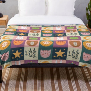 Couverture Polaire Petits Animaux Patchwork Enfants