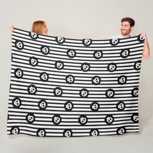 Couverture Polaire Petits Crânes Fantaisistes Crâne Noir & Blanc