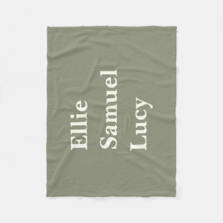Couverture Polaire Petits-enfants personnalisés Noms élégant rustique