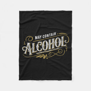 Couverture Polaire Peut contenir de l'alcool Clic Humour de fête
