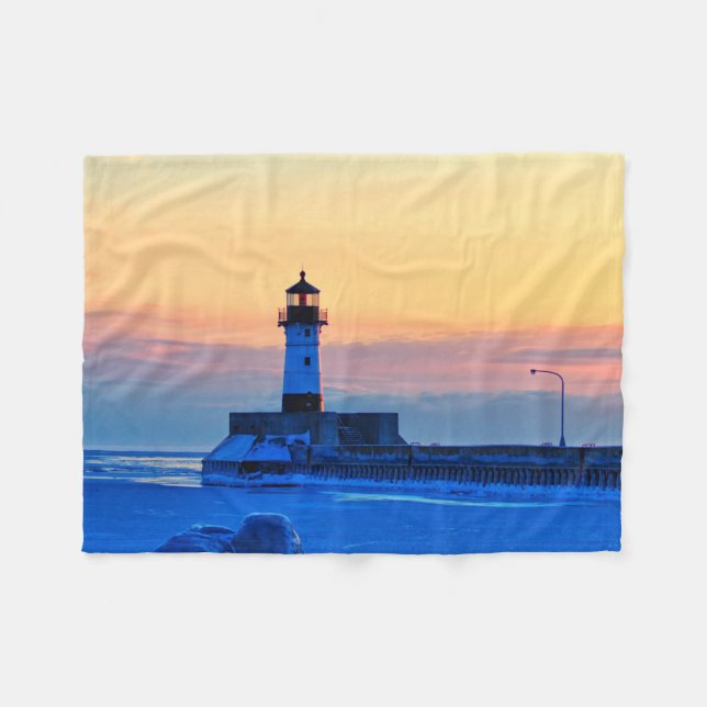 Couverture Polaire Phare Duluth Minnesota (Devant (Horizontal))