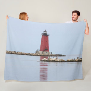 COUVERTURE POLAIRE PHARE SUR LE LAC MICHIGAN