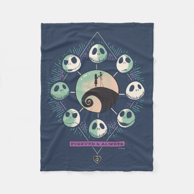 Couverture Polaire Phases Jack & Sally Moon - Forever & Always (Devant)