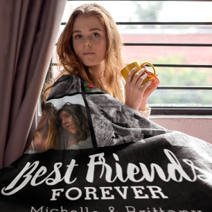 Couverture Polaire Photo Best Friends moderne