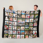 Photo Collage 53 Photos Personnalisées Black Fleec