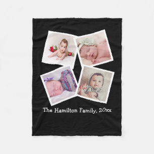 Couverture Polaire Photo Collage Un d'un genre Personnalisé 4 Photo