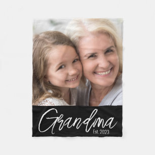 Couverture Polaire Photo de l'année de création de grand-mère personn