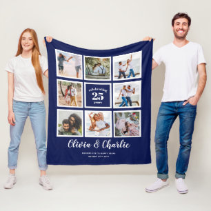 Couverture Polaire Photo de l'anniversaire du Mariage Parents