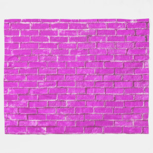 Couverture Polaire Photo en briques roses
