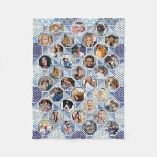 Couverture Polaire Photo Famille Collage Couette Bleue Look 35 Photos