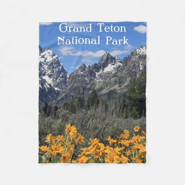 Couverture Polaire Photo Grand Teton Springtime Souvenir (Devant)