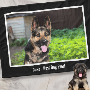 Couverture Polaire Photo Personalisée Allemand Berger Chien Photo, No