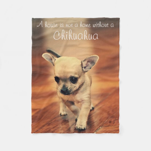 Couverture Polaire Photo pour animaux de compagnie Chihuahua Cadeau B (Devant)