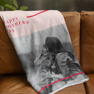 Couverture Polaire Photo rose et rouge Cadeau de la fête des mères