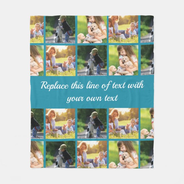 Couverture Polaire photocollage et texte (Devant)