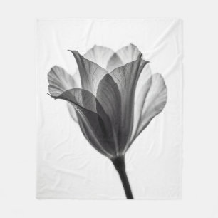 Couverture Polaire Photographie d'art botanique monochrome fine