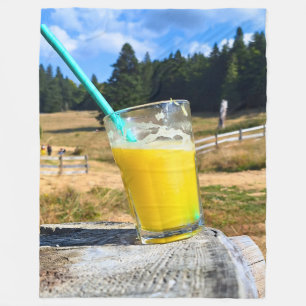 Couverture Polaire Photographie de plein air au jus d'orange – Forêt 