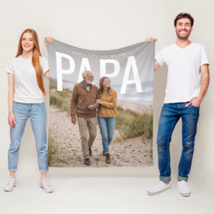 Couverture Polaire PhotoPop Love You So Much Papa