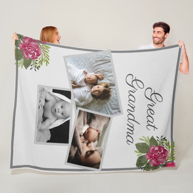 Couverture Polaire Photos de Great Grand-mère Custom Kid's (En situation)