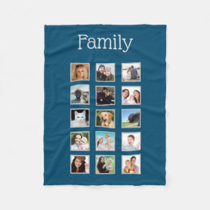 Couverture Polaire Photos de la famille de Collage de photos 15 moder