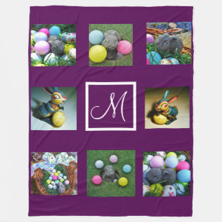 Couverture Polaire photos Instagram violet photo collage personnalisé
