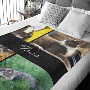 Couverture Polaire Photos modernes Collage Cat