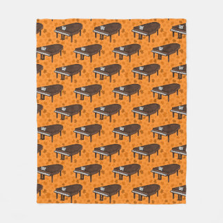 Couverture Polaire Piano à Queue Automne Pianiste Musicien