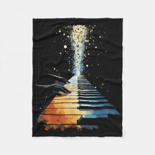 Couverture Polaire Piano Keyboard Pianiste