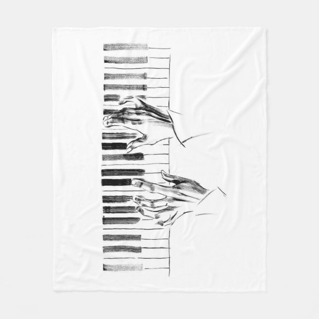 Couverture Polaire Piano music (Devant)
