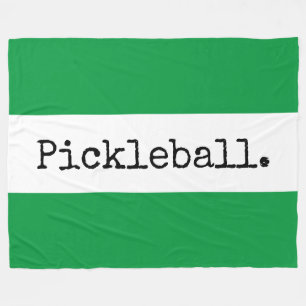 Couverture Polaire PICKLEBALL amusant Sportage Vert clair rayures bla