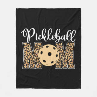 Couverture Polaire Pickleball maman léopard