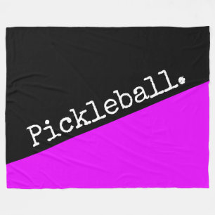 Couverture Polaire PICKLEBALL Retro Bright Rose couleur bloc