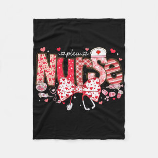 Couverture Polaire Picu Nurse Stethoscope Coquette Bow Heart Valentin