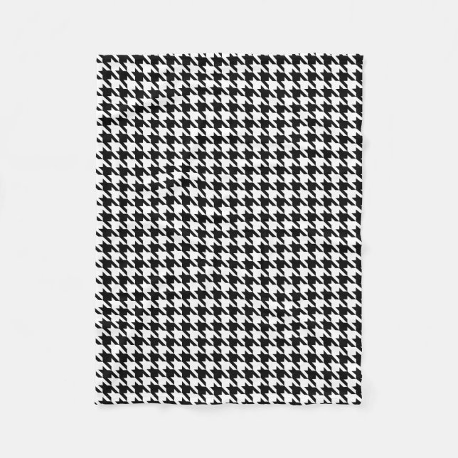 Couverture Polaire Pied de fond noir et blanc (Devant)