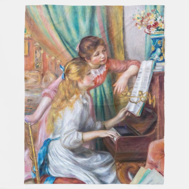 Couverture Polaire Pierre Auguste Renoir - Jeunes filles au piano (Devant)
