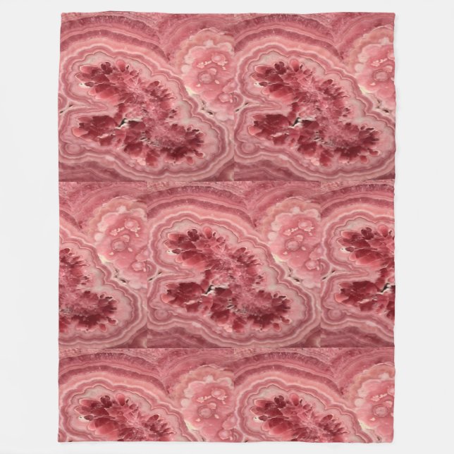 Couverture Polaire Pierre rose (Devant)
