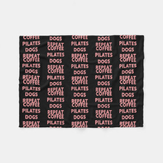 Couverture Polaire Pilates de café femmes Chiens Répéter