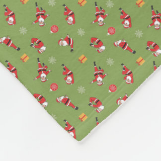 Couverture Polaire Pilates Santa Seamless Christmas Patterns
